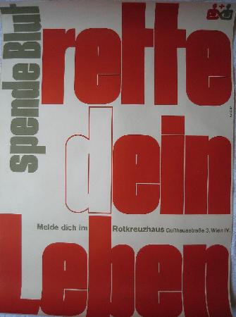 Werbeplakat: Rette dein Leben - Spende Blut - 196? - mge-shop