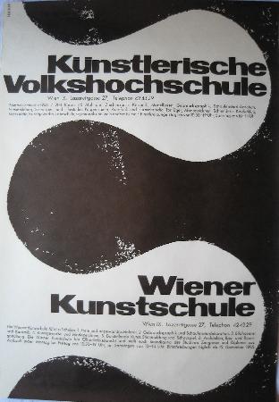 Werbeplakat: Künstlerische Volkshochschule - Wiener Kunstschule - 1965 - mge-shop