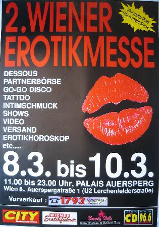 Veranstaltungsplakat: 2. Wiener Erotik-Messe - 1996 - mge-shop