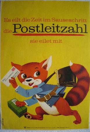 Werbeplakat: Postleitzahl - 196? - mge-shop