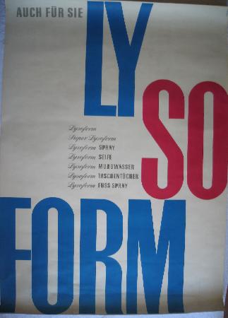 Werbeplakat: Lysoform - mge-shop