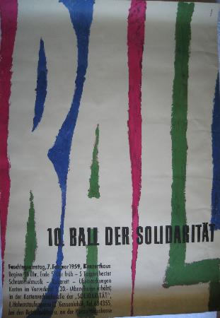 Veranstaltungsplakat: 10. Ball der Solidarität - 1955 - mge-shop