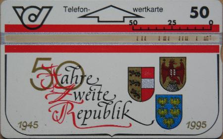 Telefonwertkarte: 50 Jahre Zweite Republik - 1995 - mge-shop