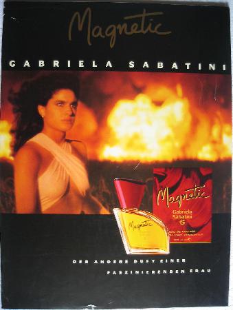 Werbetafel - Karton: Gabriela Sabatini Magnetic - 1994 - mge-shop