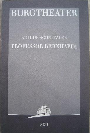 Schnitzler Arthur - Taschenbuch: Professor Bernhardi (Programmbücher Burgtheater) - 09.05.1998 - mge-shop