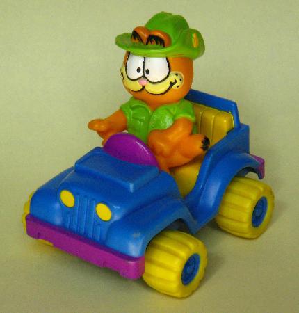 Kunststoff-Figur: Garfield im Jeep - 1988 - mge-shop