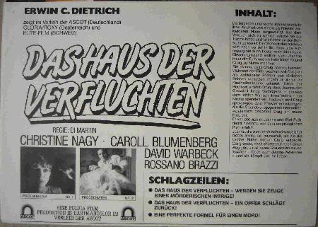 Broschüre: Haus der Verfluchten, Das - 1985 - mge-shop