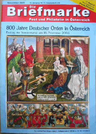 Zeitung / Zeitschrift: 800 Jahre Deutscher Orden in Österreich (Die Briefmarke) - 2005/11 - mge-shop