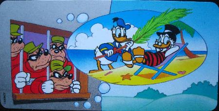 Postkarte: Motiv: Panzerknacker und Dagobert, Donald (Nestle Disney Family) - 199? - mge-shop