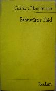 Hauptmann Gerhart - Taschenbuch: Bahnwärter Thiel (Reclam) - 1977 - mge-shop